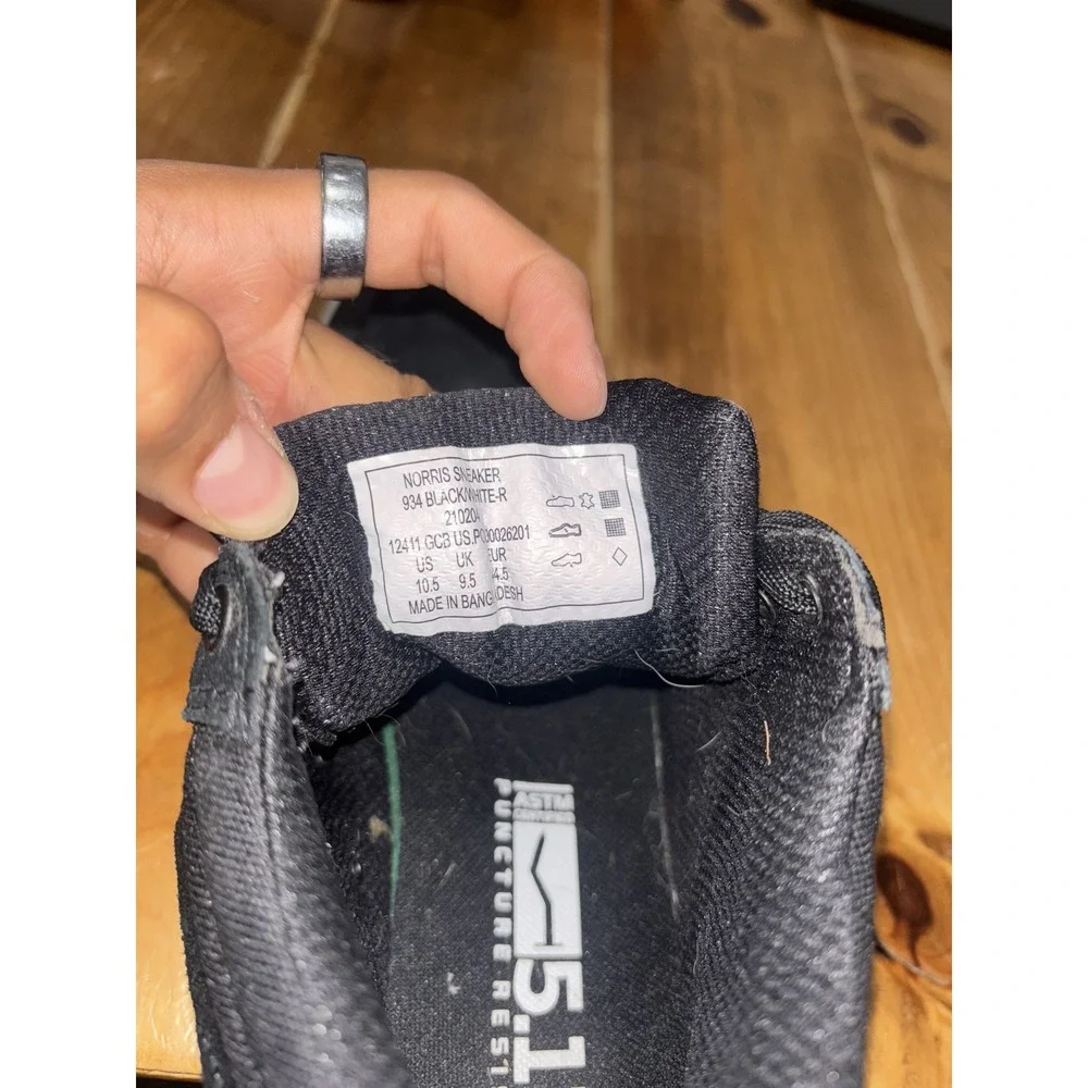 5.11 Tactical Norris Sneaker Men's US 12 Black Mid-Top Work Safety Shoes